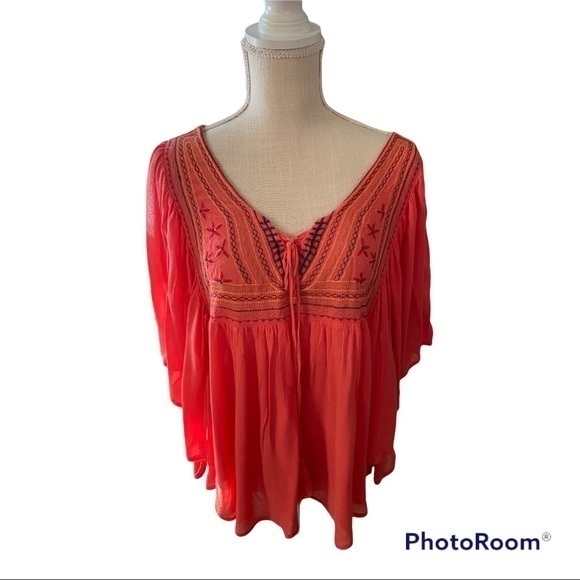 Love tree happens , size large‎ boho vivid colors shirt - Picture 1 of 9
